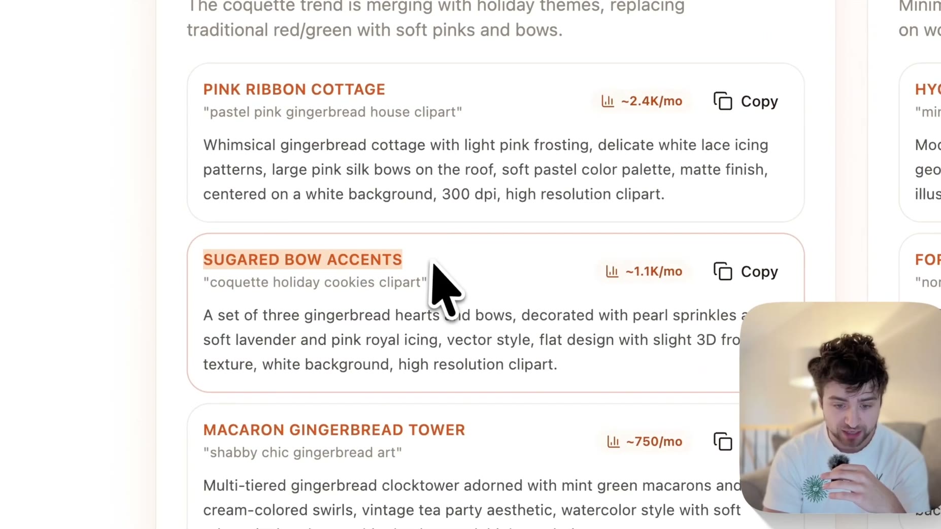 Execution (06:33): The presenter pastes a prompt and presses generate, using a prompt for 'a set of three gingerbread he