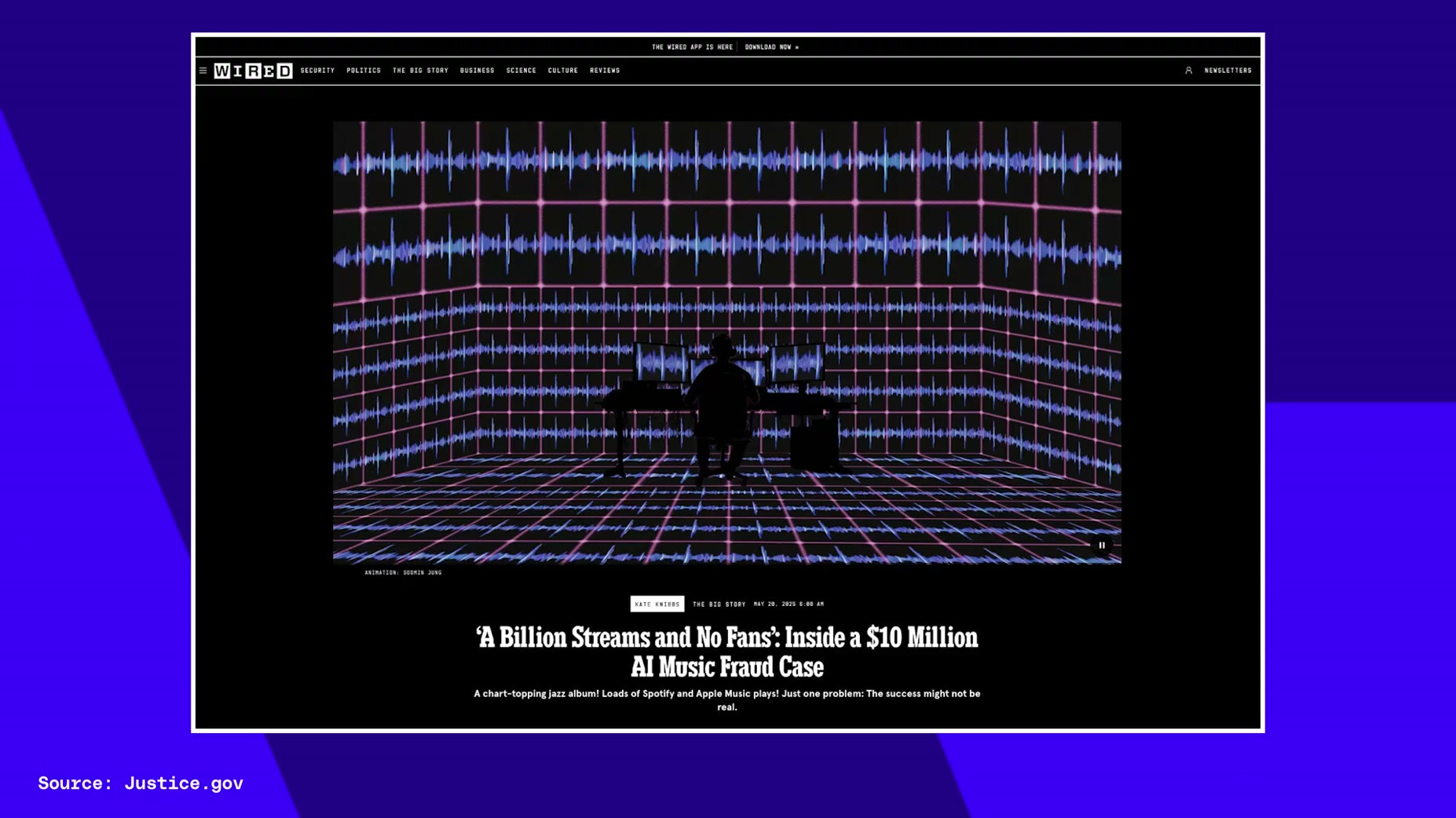 Kate Nibbs said the piece was titled 'A Billion Streams and No Fans' because Jonathan Hay found it strange the songs hit