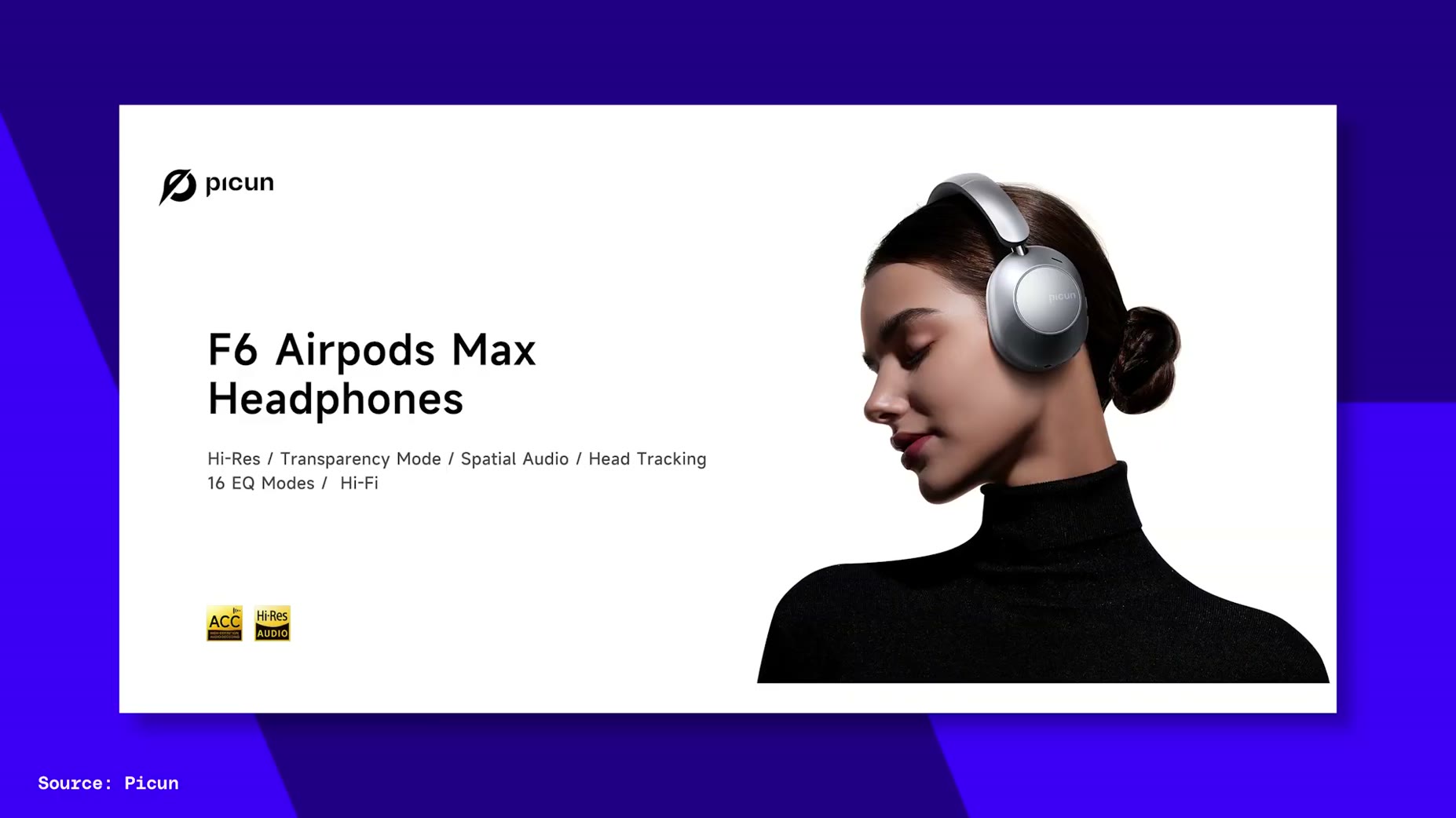 A speaker said he bought a knockoff of the AirPods Pro Max from a TikTok shop seller, labeled 'F6 Airpods Max Headphones
