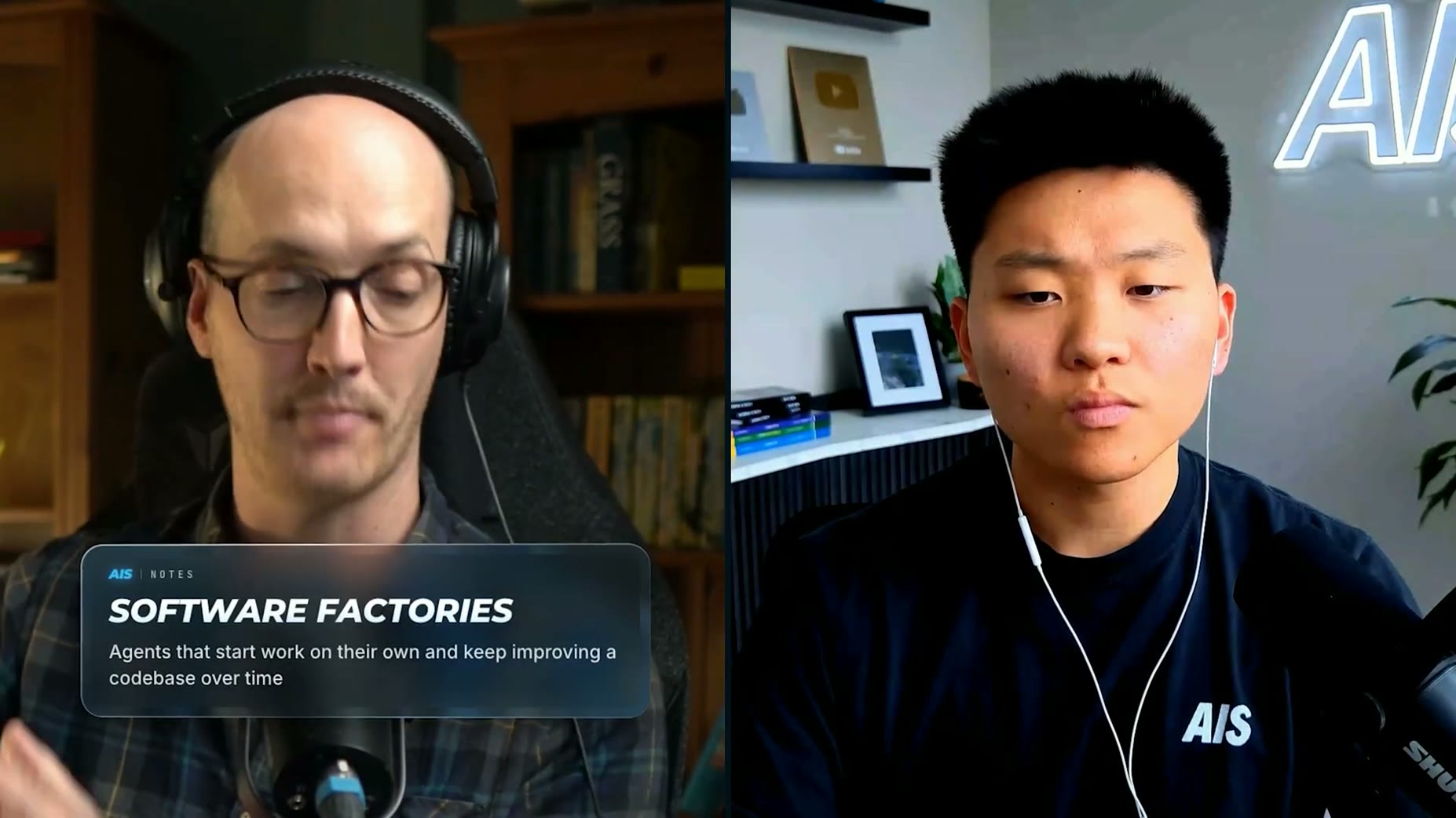 Matt says he is excited about 'software factories,' defined as agents that start work on their own and keep improving a 