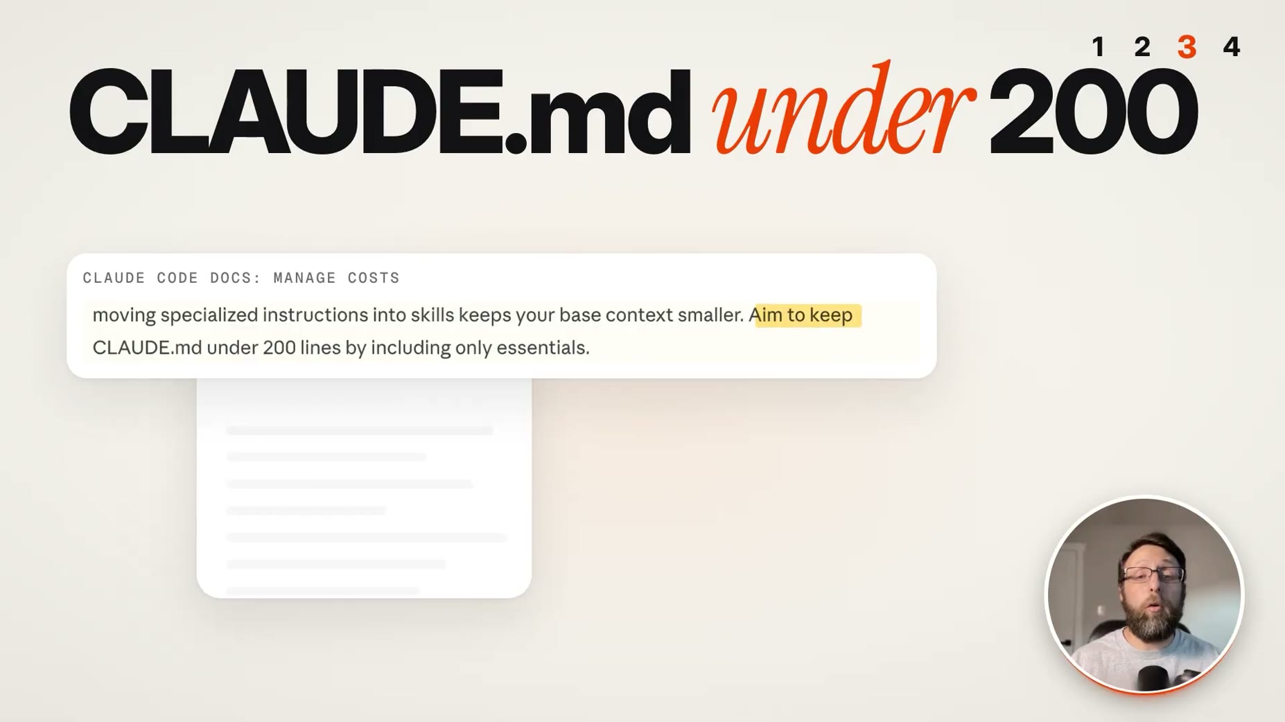 Rule: Anthropic's docs recommend keeping CLAUDE.md under 200 lines and moving specialized instructions into skills, sinc