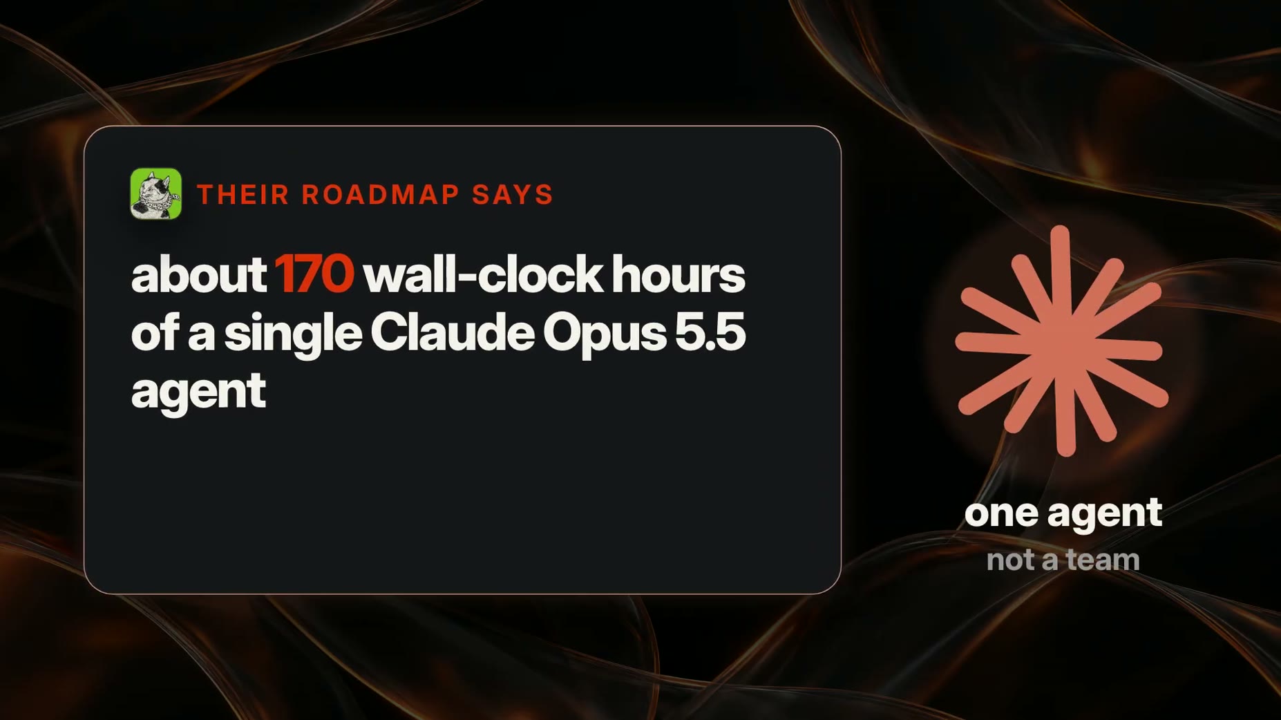 DesignCraft: the plan says the remaining work will take about 170 wall-clock hours of a single Claude Opus 5.5 agent, no